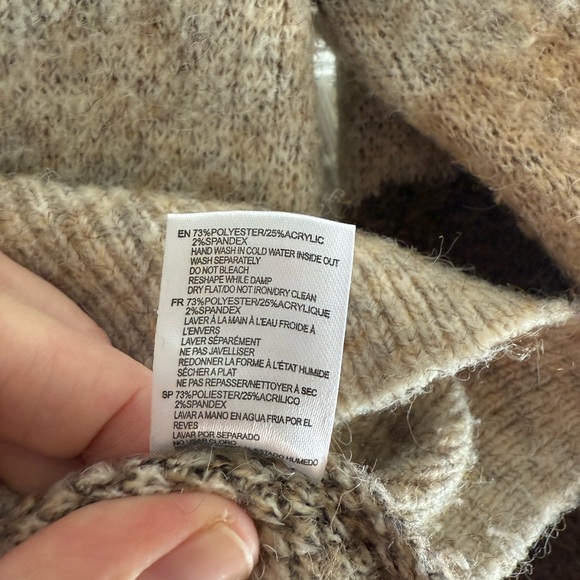 Anthropologie Small Tan Camo Sweater - Picture 4 of 6